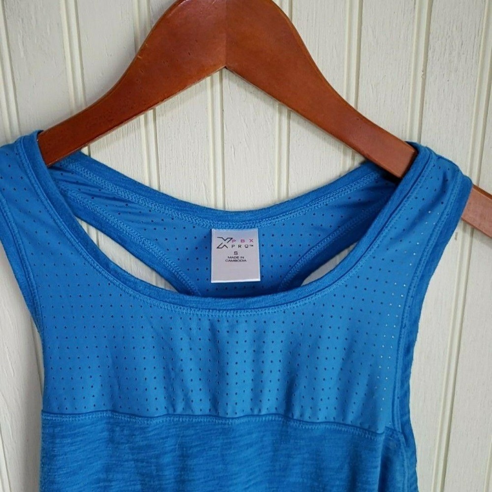 PBX PRO Tank Top Womens Small Blue Mesh Racerback Lightweight Athletic Running
